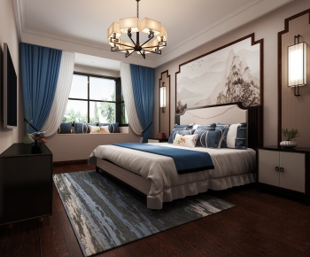 New Chinese Style Bedroom-ID:632157168