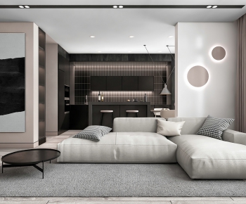 Modern A Living Room-ID:887067846
