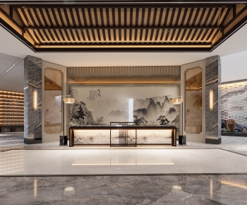 New Chinese Style Lobby Hall-ID:692692549