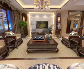 Chinese Style A Living Room-ID:148125363