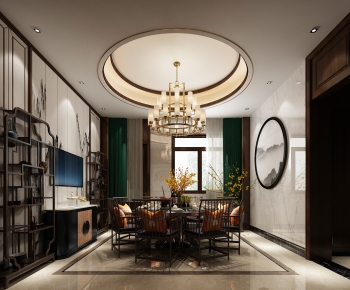 New Chinese Style Dining Room-ID:893552786