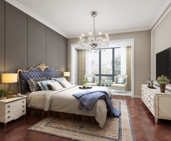 Simple European Style Bedroom-ID:520050796