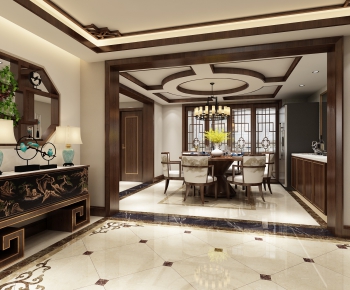 New Chinese Style A Living Room-ID:426838156