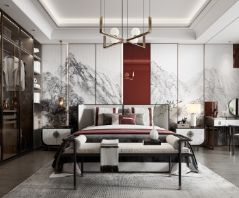 New Chinese Style Bedroom-ID:606762321
