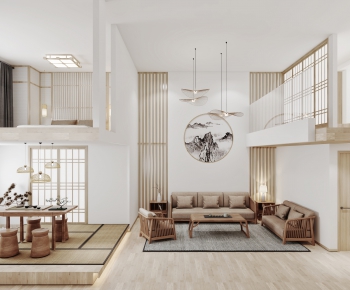 New Chinese Style A Living Room-ID:248614422
