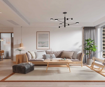 Japanese Style Wabi-sabi Style A Living Room-ID:299305117
