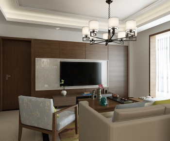 New Chinese Style A Living Room-ID:774651756