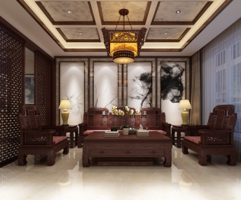 Chinese Style A Living Room-ID:687205936