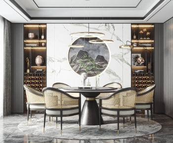 New Chinese Style Dining Room-ID:960886452