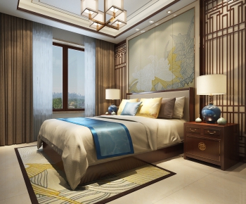 New Chinese Style Bedroom-ID:239328532