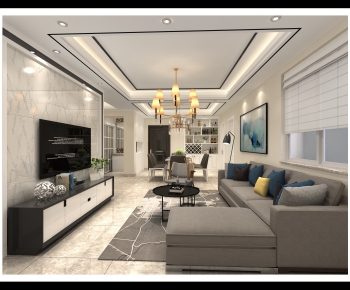 Modern A Living Room-ID:281866415