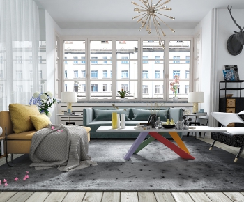 Nordic Style A Living Room-ID:550357698