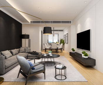 Modern A Living Room-ID:289300953