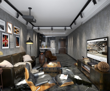 Industrial Style A Living Room-ID:951602716