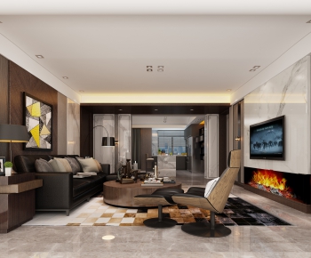 Modern A Living Room-ID:399770445