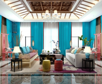 Chinese Style A Living Room-ID:446197231