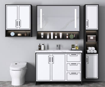 New Chinese Style Bathroom Cabinet-ID:256909884