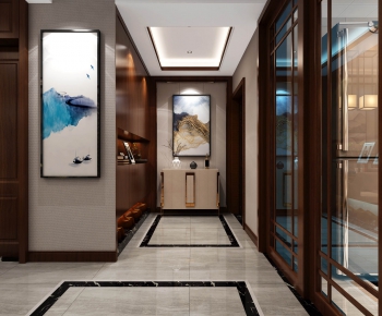 New Chinese Style Hallway-ID:123568775