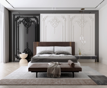 Simple European Style Bedroom-ID:366243139