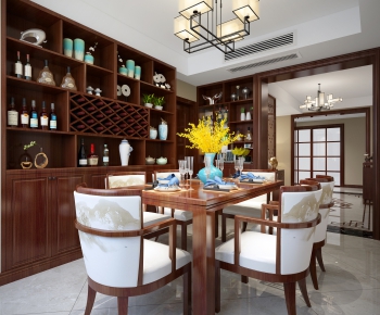 New Chinese Style Dining Room-ID:465344655