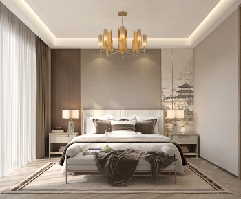 New Chinese Style Bedroom-ID:804098166