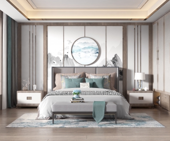 New Chinese Style Bedroom-ID:199003777