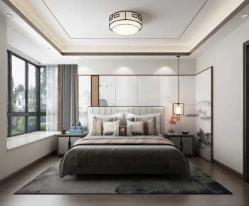 New Chinese Style Bedroom-ID:853189366