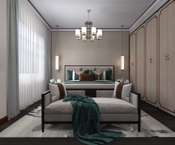 New Chinese Style Bedroom-ID:166819985