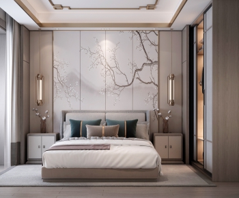 New Chinese Style Bedroom-ID:708353366