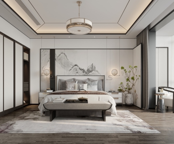 New Chinese Style Bedroom-ID:931855634