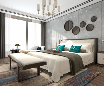 New Chinese Style Bedroom-ID:154241661