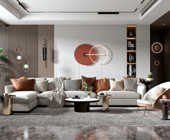 Modern A Living Room-ID:410475518