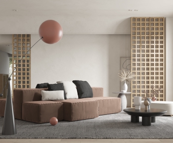 Wabi-sabi Style A Living Room-ID:401256961