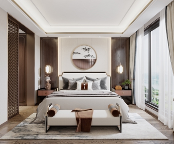 New Chinese Style Bedroom-ID:344188433