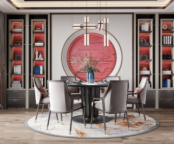 New Chinese Style Dining Room-ID:671602545