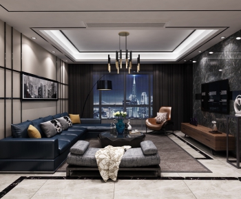 Modern A Living Room-ID:398076725