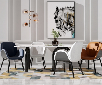 Modern Dining Table And Chairs-ID:634970297