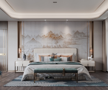 New Chinese Style Bedroom-ID:675118837