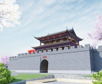 Chinese Style Ancient Architectural Buildings-ID:159764564