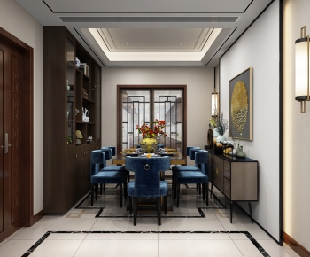 New Chinese Style Dining Room-ID:598428824