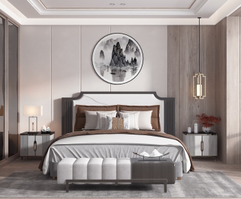 New Chinese Style Bedroom-ID:643987781