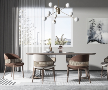 Nordic Style Dining Table And Chairs-ID:930425915