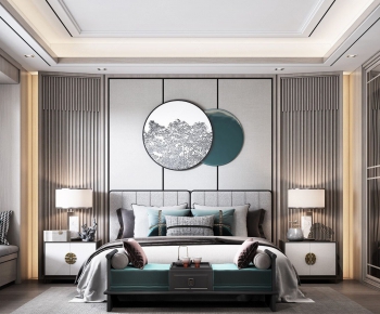 New Chinese Style Bedroom-ID:544296966