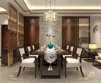 New Chinese Style Dining Room-ID:642072463