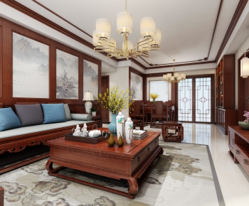 Chinese Style A Living Room-ID:786097411