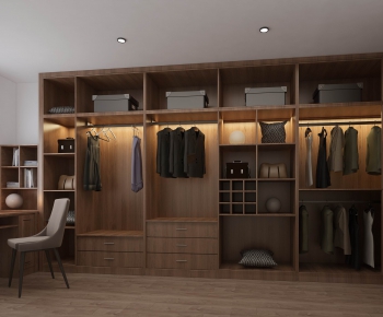 Modern Clothes Storage Area-ID:381995152