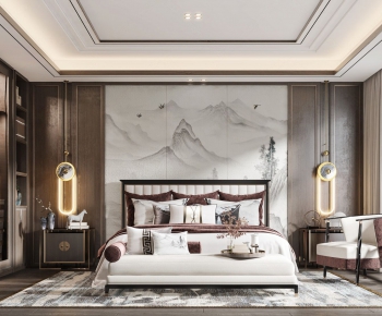 New Chinese Style Bedroom-ID:529147417