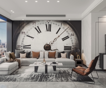 Modern A Living Room-ID:848628368