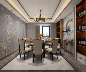 New Chinese Style Dining Room-ID:808268627