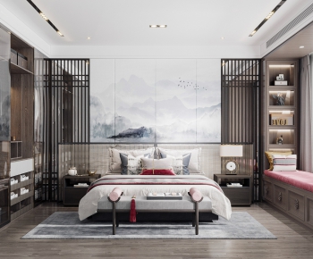 New Chinese Style Bedroom-ID:386387912